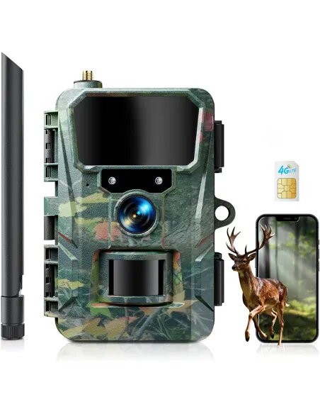 WOLFANG 4G Trail Camera 48MP 2K | Cellular Game Cam with Mobile App