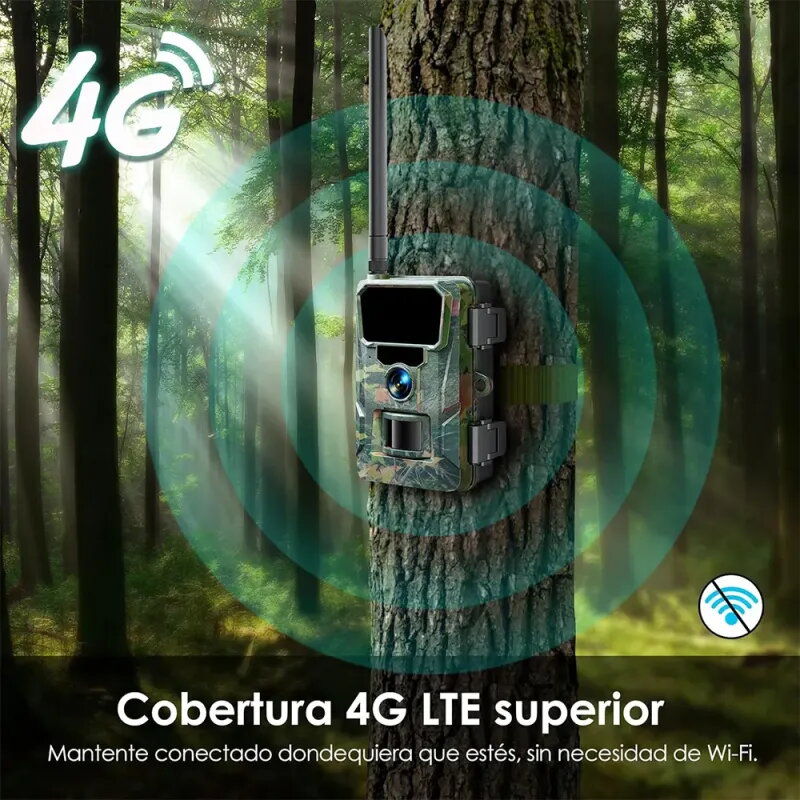 WOLFANG 4G Trail Camera 48MP 2K | Cellular Game Cam with Mobile App