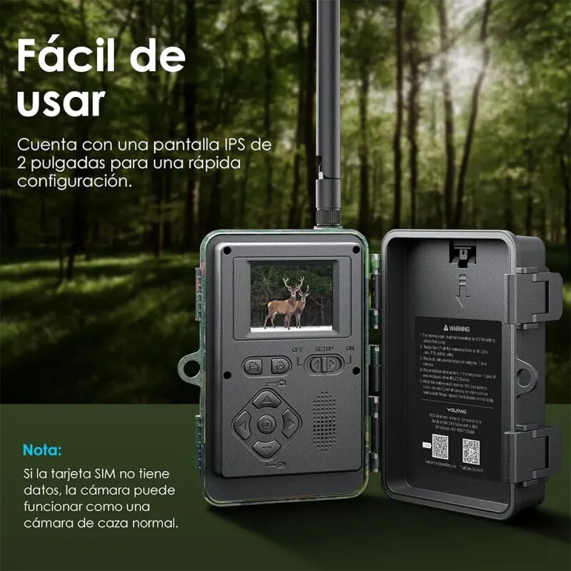 WOLFANG 4G WT07 48MP 2K HD - Cámara de Caza