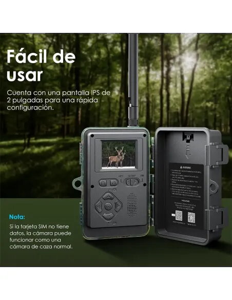 WOLFANG 4G Trail Camera 48MP 2K | Cellular Game Cam with Mobile App