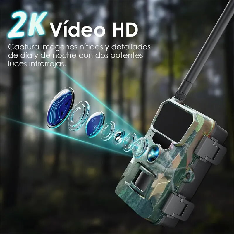 WOLFANG 4G WT07 48MP 2K HD - Cámara de Caza