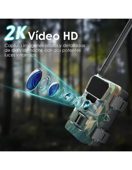 WOLFANG 4G Trail Camera 48MP 2K | Cellular Game Cam with Mobile App
