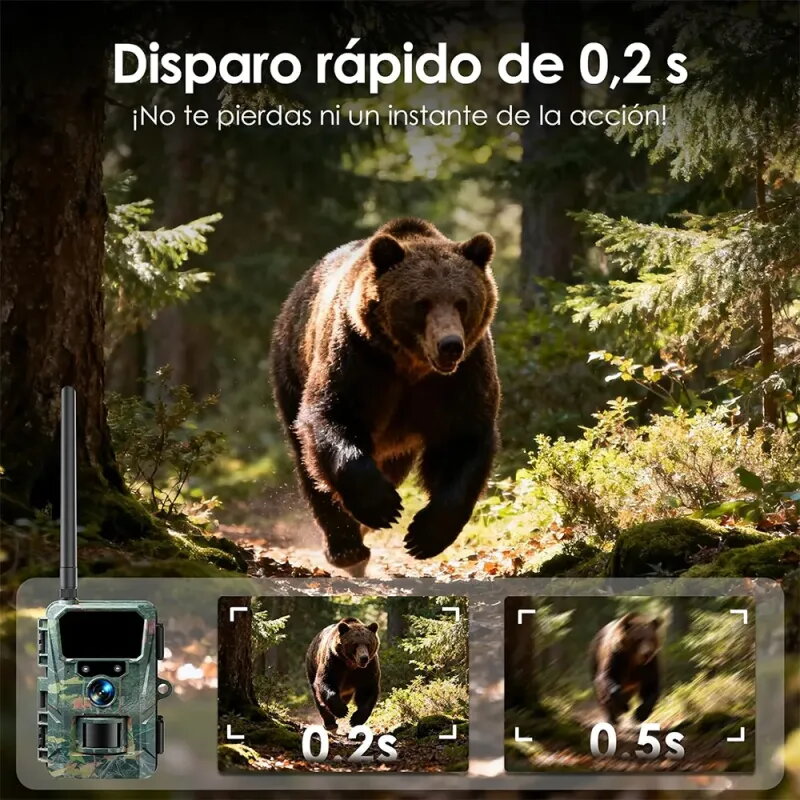 WOLFANG 4G WT07 48MP 2K HD - Cámara de Caza