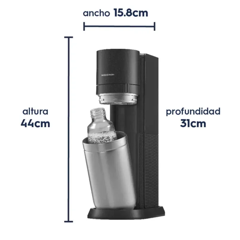SodaStream DUO Pack | Máquina Agua con Gas + 4 Botellas - TiendaCPU