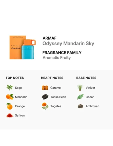 Buy Armaf Odyssey Mandarin Sky EDP 60ml | Citrus Caramel Men's Cologne