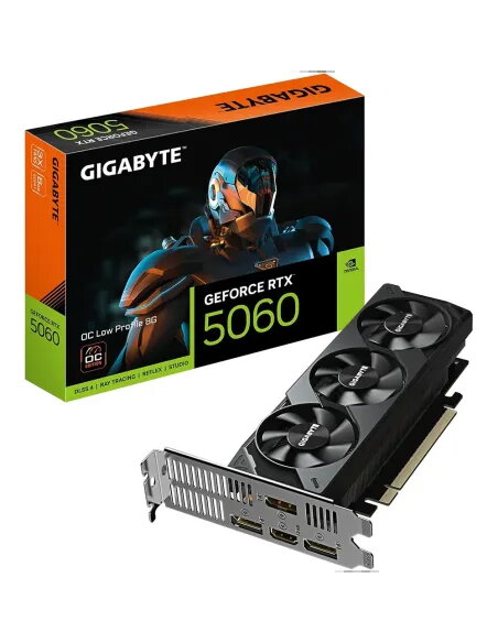 Gigabyte RTX 5060 Low Profile 8GB | SFF GPU DLSS 4 - TiendaCPU