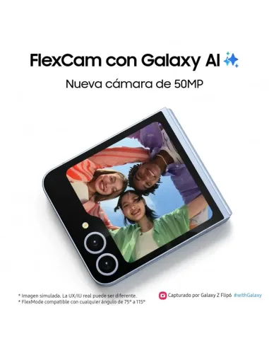 Samsung Galaxy Z Flip6 256GB Silver | Plegable con IA - TiendaCPU