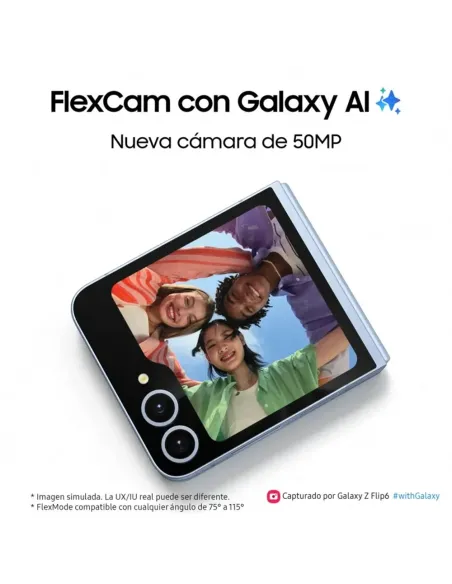 Samsung Galaxy Z Flip6 256GB Silver | Plegable con IA - TiendaCPU