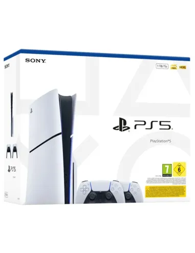 Sony PS5 Slim Standard 1TB Chasis E + 2 Mandos DualSense - TiendaCPU