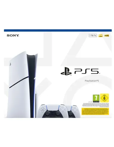 Sony PS5 Slim Standard 1TB Chasis E + 2 Mandos DualSense - TiendaCPU