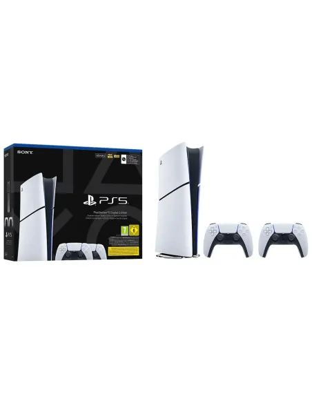 PS5 Slim Digital 825GB Chasis E + 2 Mandos DualSense - TiendaCPU