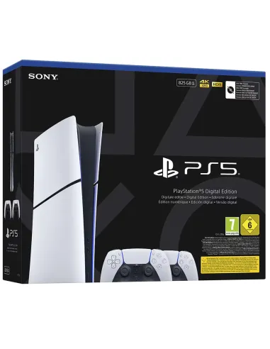 PS5 Slim Digital 825GB Chasis E + 2 Mandos DualSense - TiendaCPU