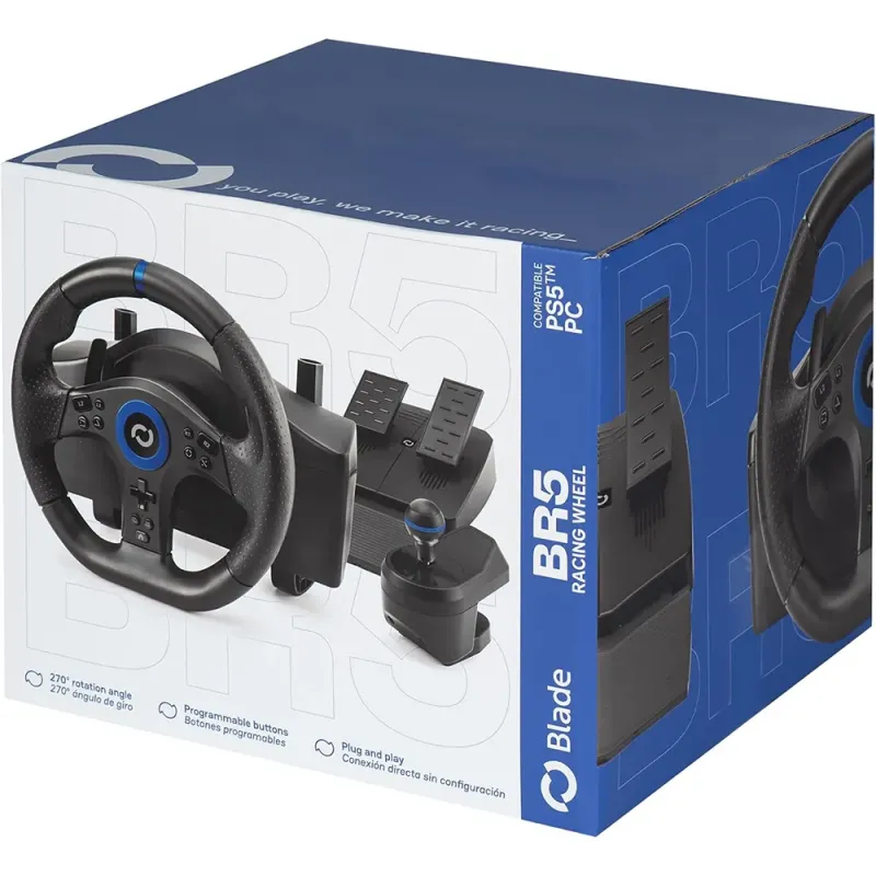 Volante Blade BR5 PS5 PC | Con Pedales y Cambio - TiendaCPU