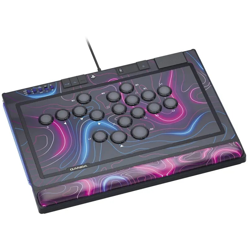 Qanba Sapphire Arcade Controller | Leverless 18 Botones PS5/PC | Cherry Silver - Controlador Arcade