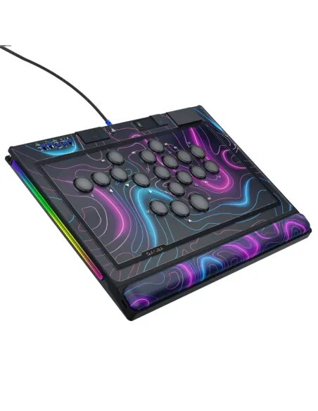 Qanba Sapphire Arcade Controller | Leverless 18 Botones PS5/PC | Cherry Silver - Controlador Arcade