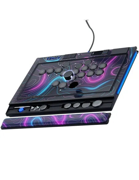 Qanba Sapphire Arcade Controller | Leverless 18 Botones PS5/PC | Cherry Silver - Controlador Arcade