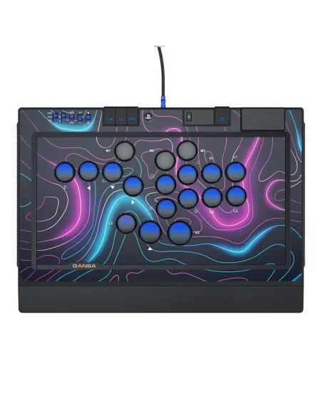 Qanba Sapphire Arcade Controller | Leverless 18 Botones PS5/PC | Cherry Silver - Controlador Arcade