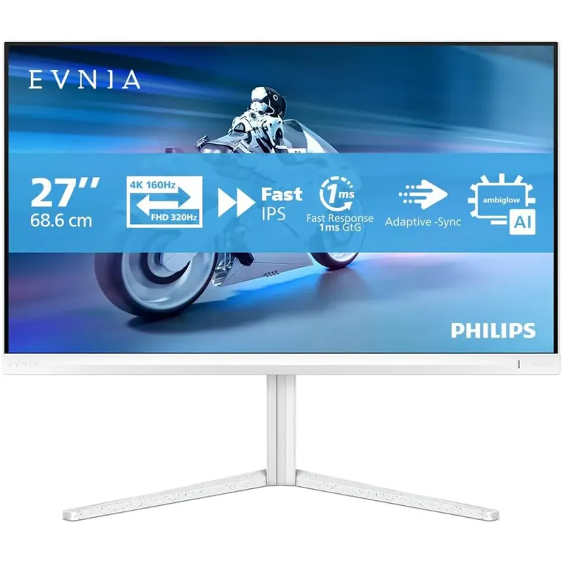 Philips Evnia 27" 4K 160Hz | Monitor Gaming Blanco 320Hz - TiendaCPU