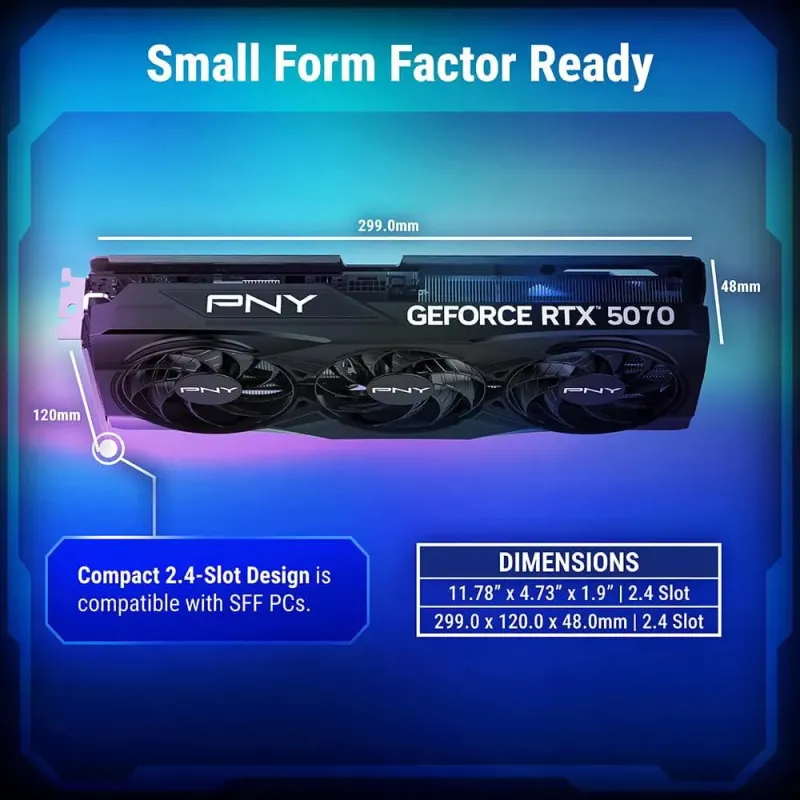 Buy PNY RTX 5070 12GB GDDR7 | RGB OC Gaming GPU