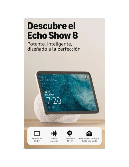 Amazon Echo Show 8 (neueste Generation): 8,7" HD-Display mit räumlichem Audio und Alexa (Weiß)