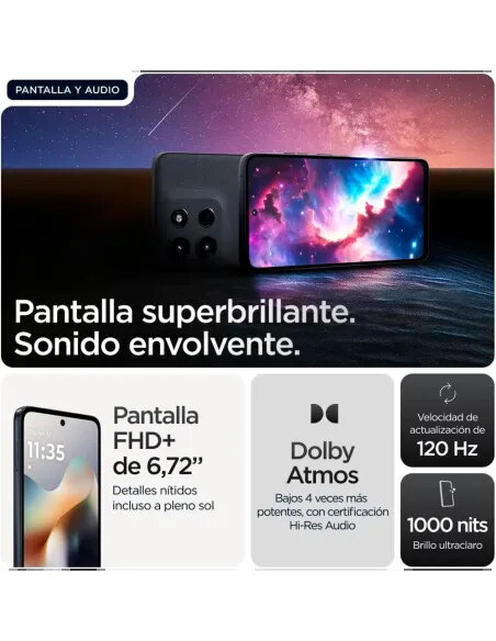 Motorola Moto g56 5G 256GB Negro | IP68 y Batería 5200mAh - TiendaCPU