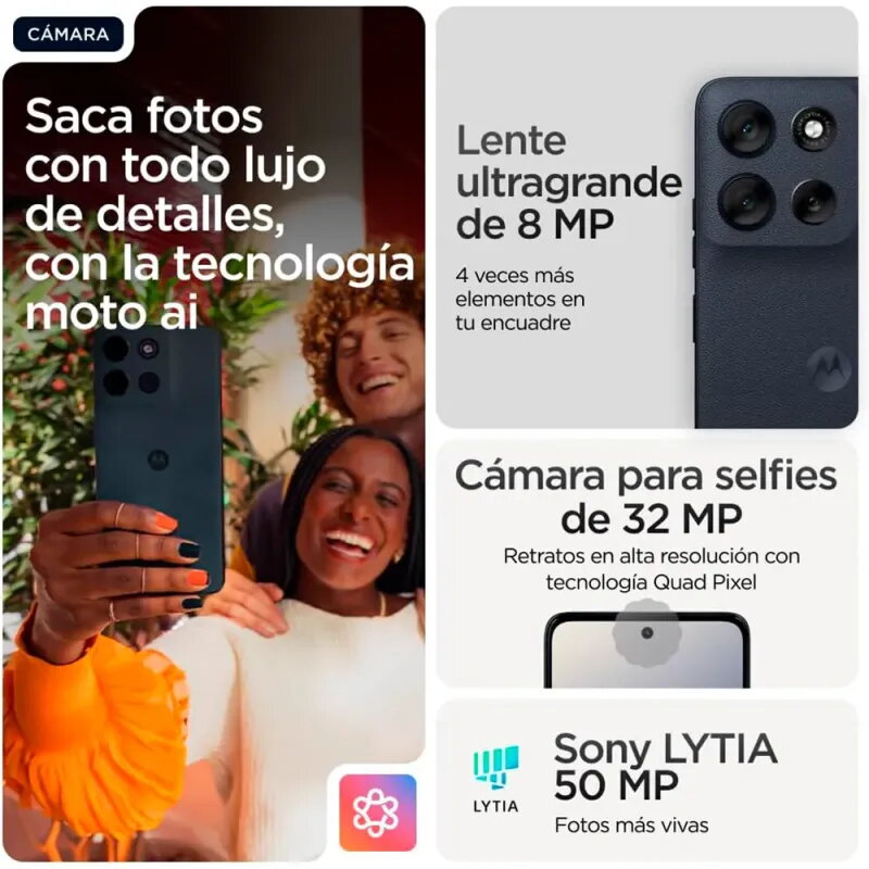 Motorola Moto g56 5G 256GB Negro | IP68 y Batería 5200mAh - TiendaCPU