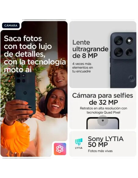 Motorola Moto g56 5G 8GB/256GB Negro Oyster | Durabilidad Militar IP68/69 - Smartphone