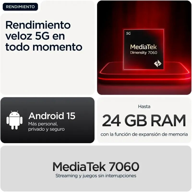 Motorola Moto g56 5G 8GB/256GB Negro Oyster | Durabilidad Militar IP68/69 - Smartphone