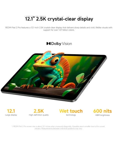 Xiaomi Redmi Pad 2 Pro 128GB Gris | Tablet 12.1" - TiendaCPU