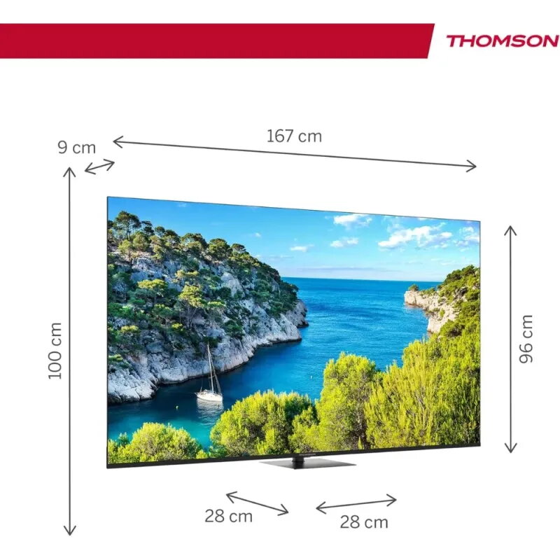 Thomson 75" 4K Google TV 75UG5C14 - Swivel Stand