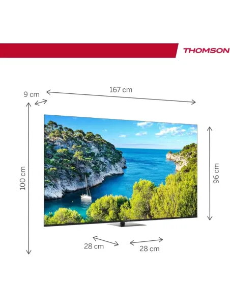 Thomson 75" 4K Google TV 75UG5C14 - Swivel Stand