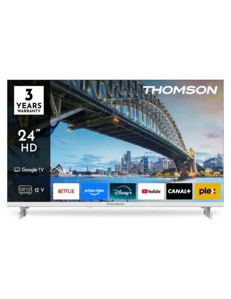 Thomson 24" QLED 12V TV White | Camper & RV Smart TV