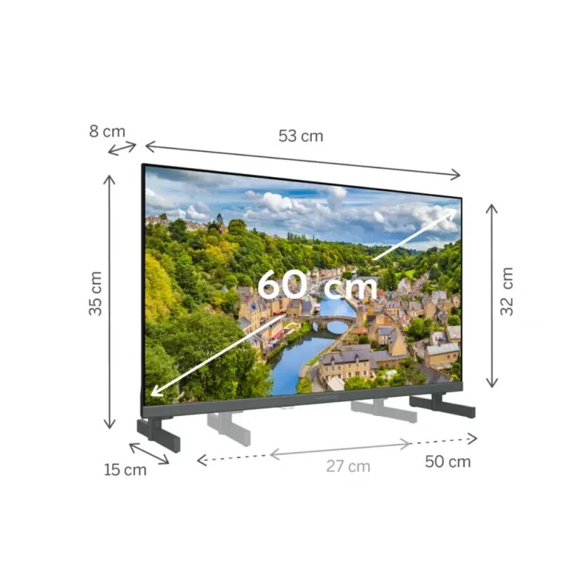 Thomson 24" QLED 12V TV White | Camper & RV Smart TV