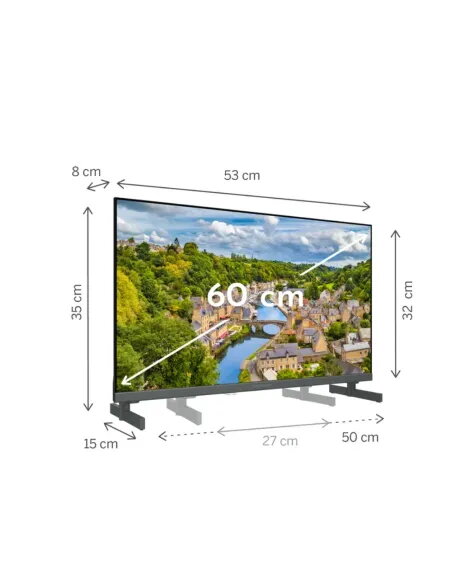 Thomson 24" QLED 12V TV White | Camper & RV Smart TV