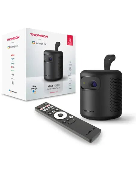 Thomson Vega PG35B Portable Projector | Battery & Google TV