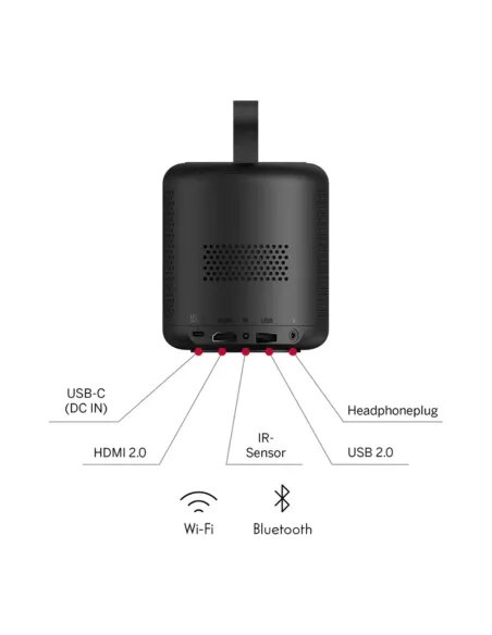 Thomson Vega PG35B Portable Projector | Battery & Google TV