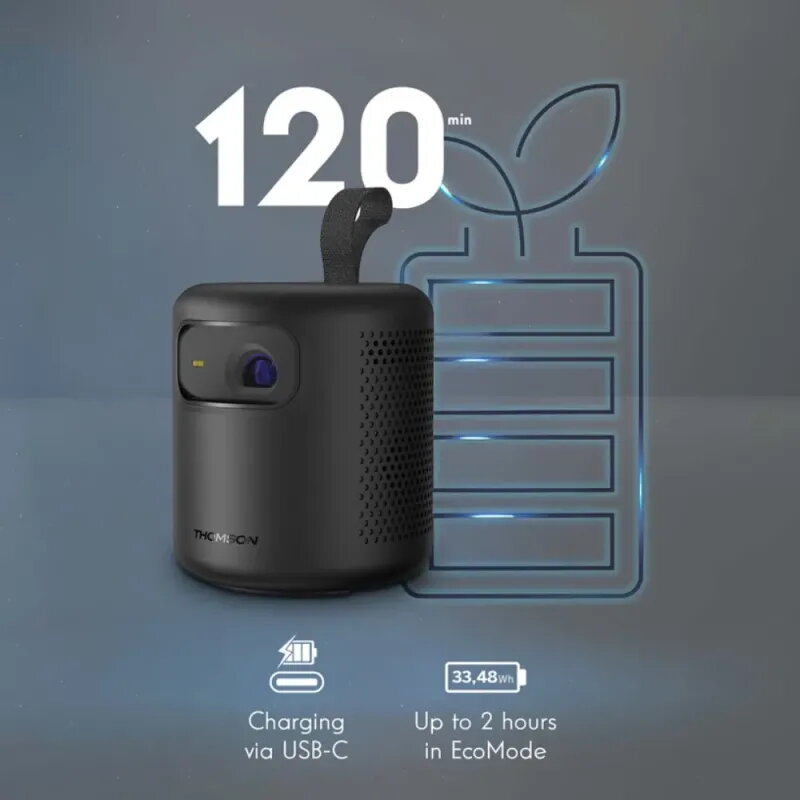 Thomson Vega PG35B Portable Projector | Battery & Google TV