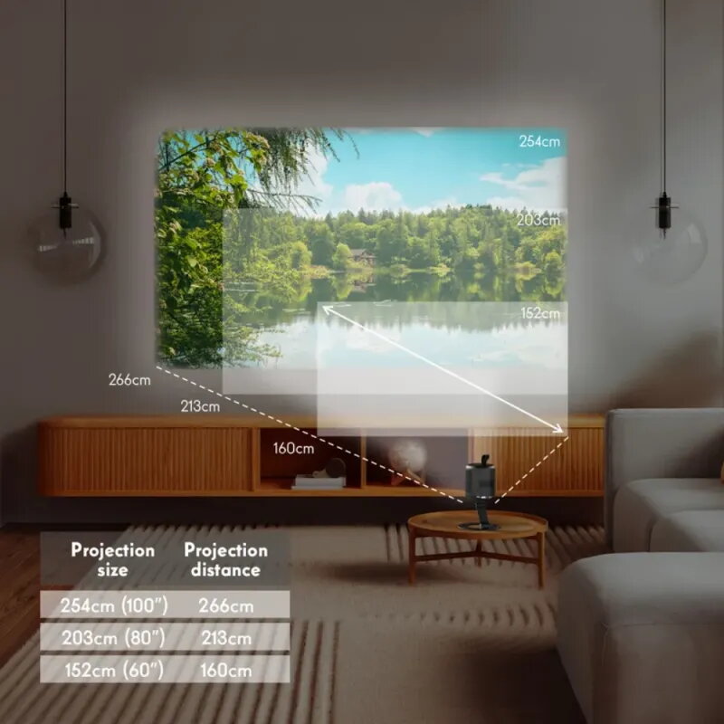 Thomson Vega PG35B Portable Projector | Battery & Google TV