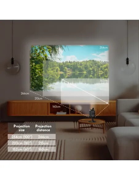 Thomson Vega PG35B Portable Projector | Battery & Google TV