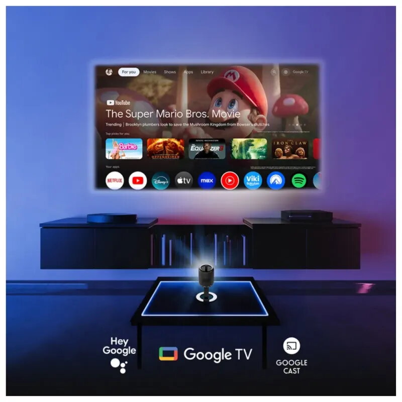 Thomson Vega PG35B Portable Projector | Battery & Google TV