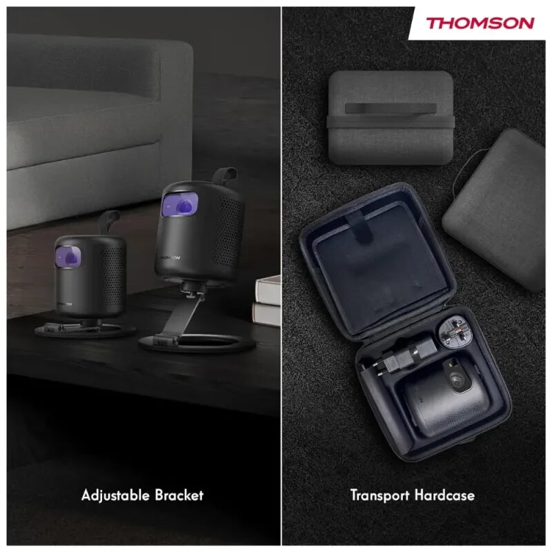 Thomson Vega PG35B Portable Projector | Battery & Google TV