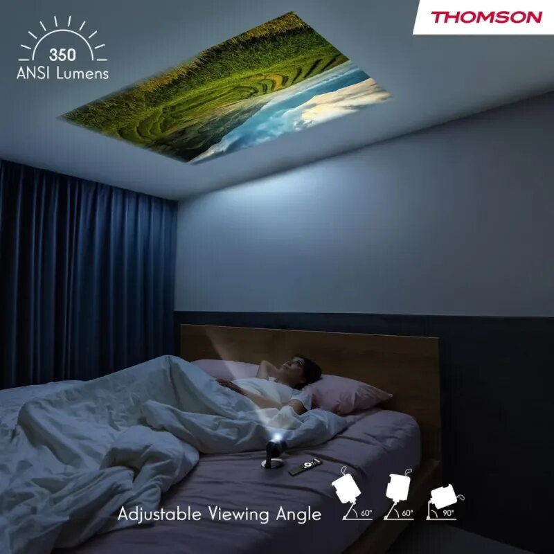 Thomson Vega PG35B Portable Projector | Battery & Google TV