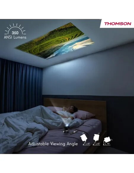 Thomson Vega PG35B Portable Projector | Battery & Google TV