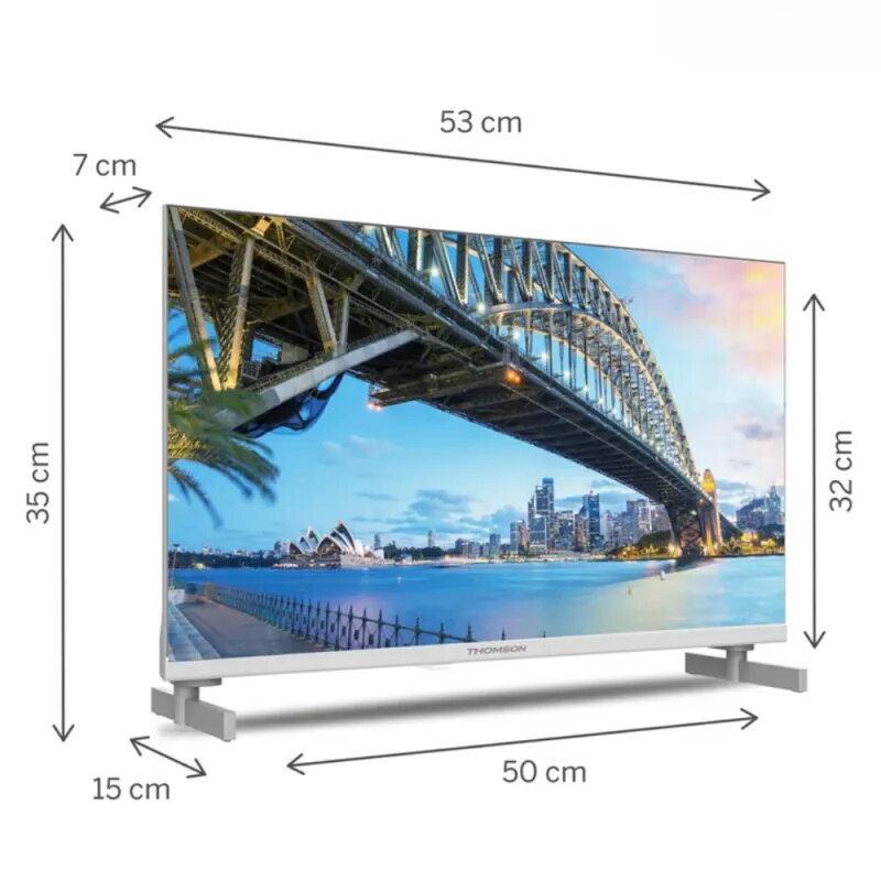 Thomson 24" LED 12V TV White | Camper & RV Smart TV