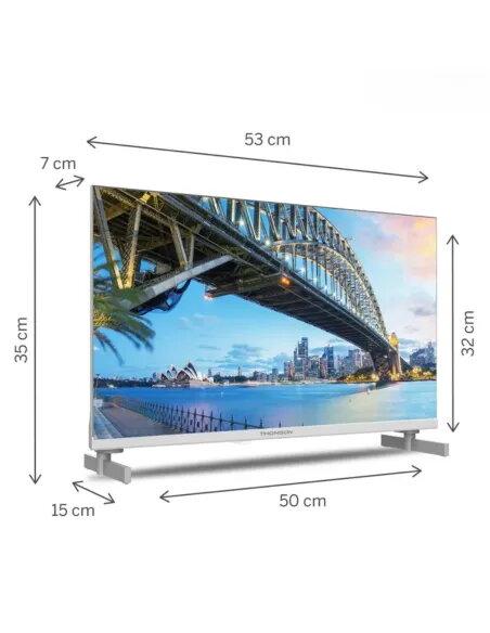 Thomson 24" LED 12V TV White | Camper & RV Smart TV