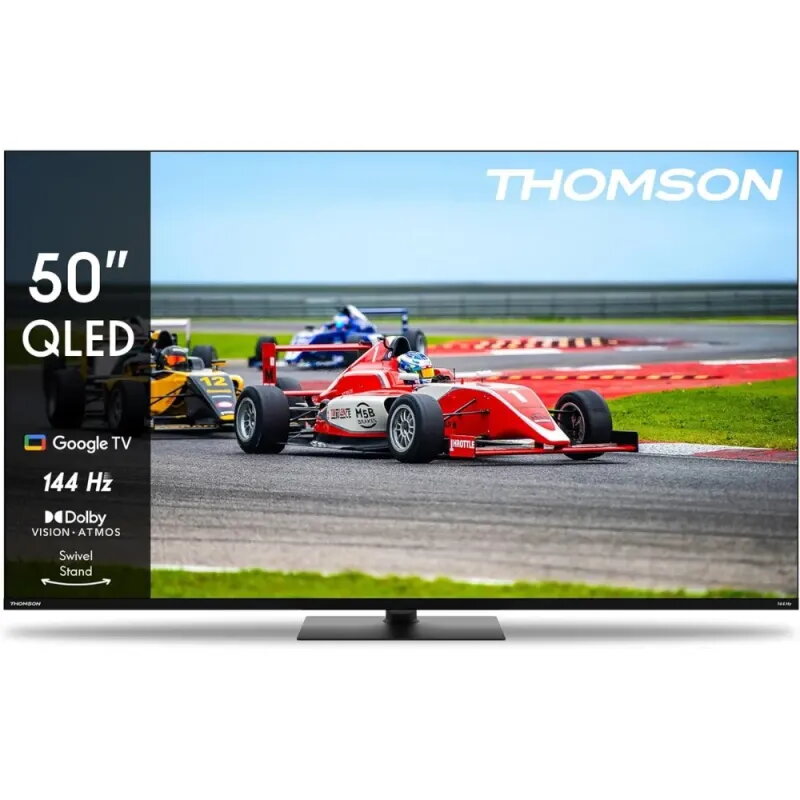 TV Thomson 50" 4K QLED 144Hz 50QG7C14 | Google TV y Peana Giratoria