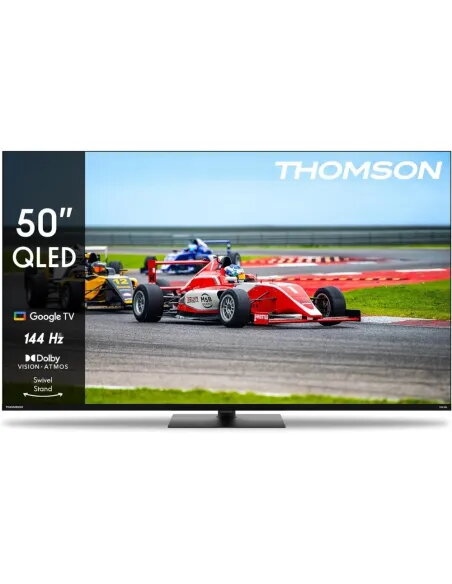 TV Thomson 50" 4K QLED 144Hz 50QG7C14 | Google TV y Peana Giratoria