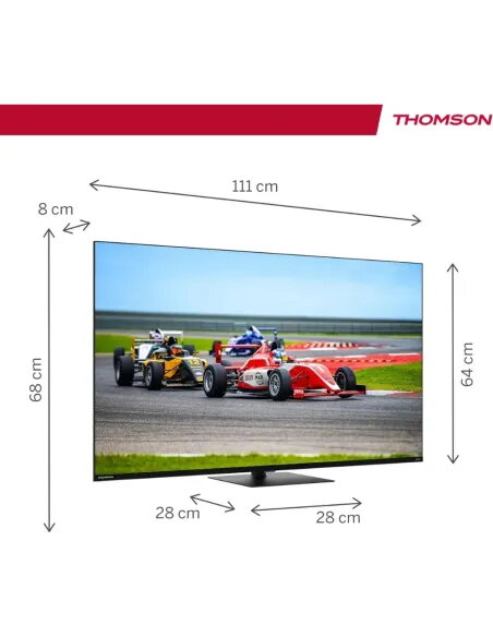 TV Thomson 50" 4K QLED 144Hz 50QG7C14 | Google TV y Peana Giratoria