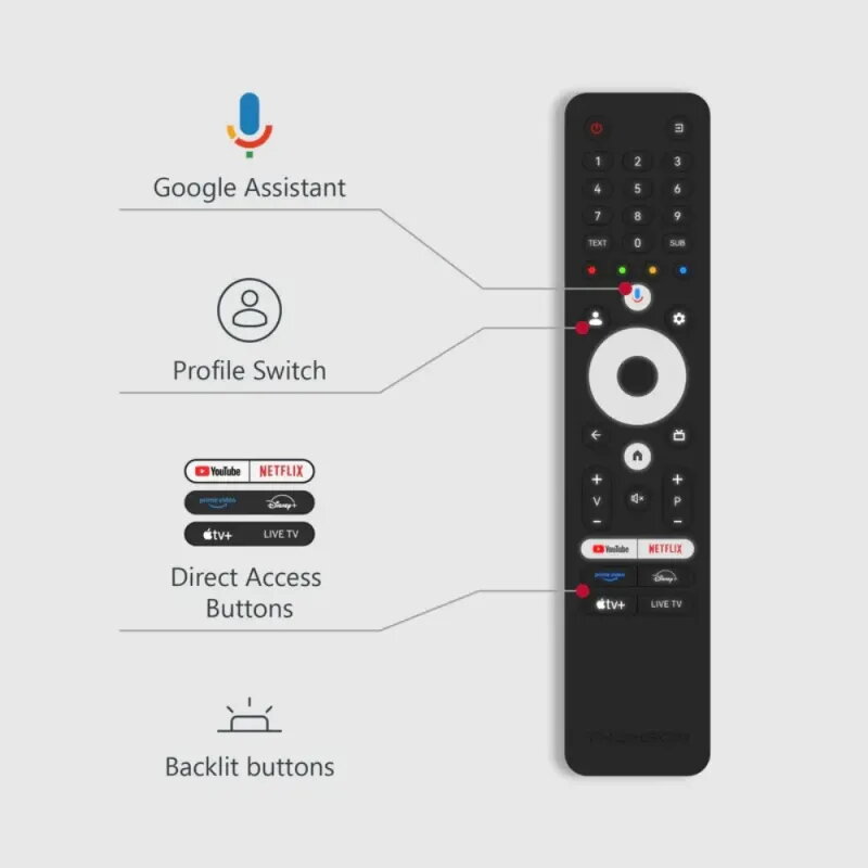 Thomson 50" 4K QLED TV 144Hz 50QG7C14 | Google TV & Swivel Stand