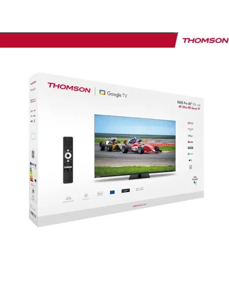 TV Thomson 50" 4K QLED 144Hz 50QG7C14 | Google TV y Peana Giratoria